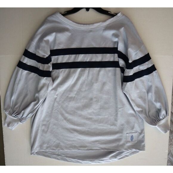 FP Movement OB1858614 Women Sz XS Blue Post Up Layer Oversized Cotton Sweatshirt - Picture 8 of 9